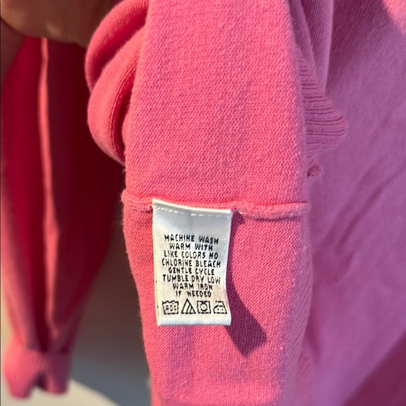 Vintage Lilly Pulitzer Pink V-Neck Sweater with Green Trim - Picture 7 of 7